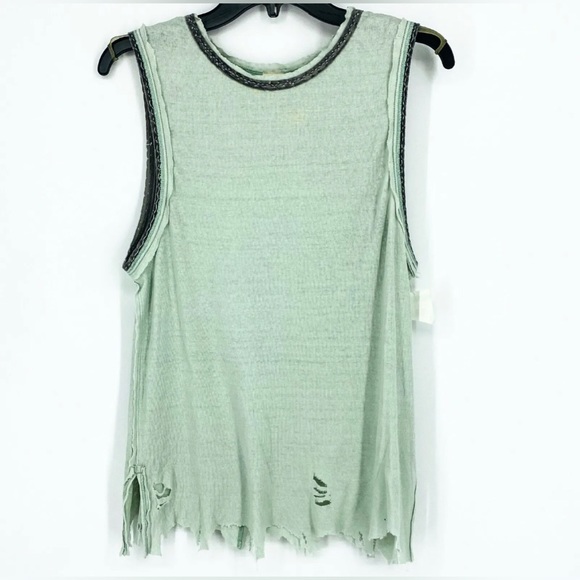 We The FREE PEOPLE Women’s Ringer Muscle Top Slim Teal Green Size S NWT $90 - Picture 8 of 8